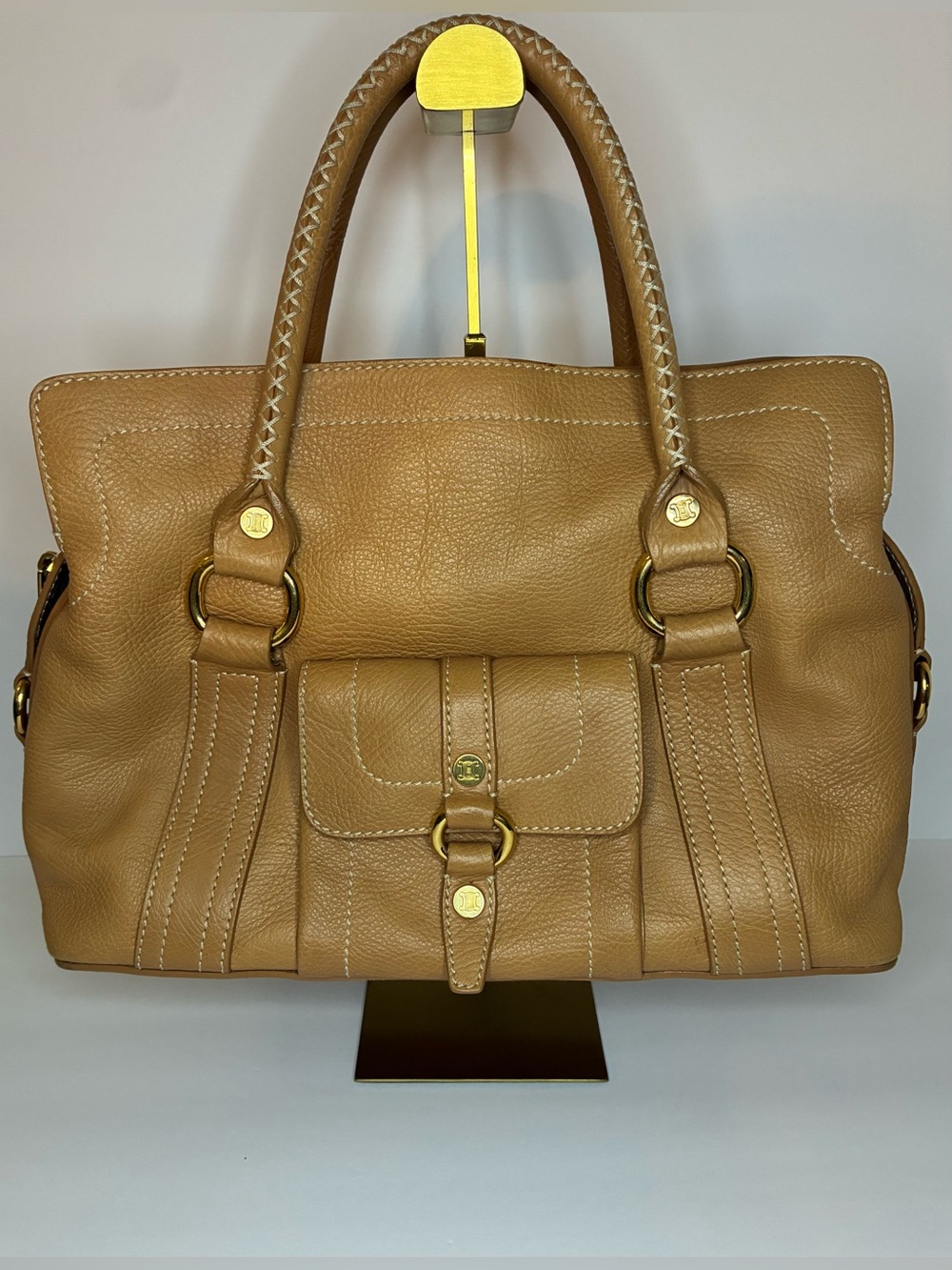 CELINE BOOGIE BAG TAN CALF GRAINED LEATHER VINTAGE